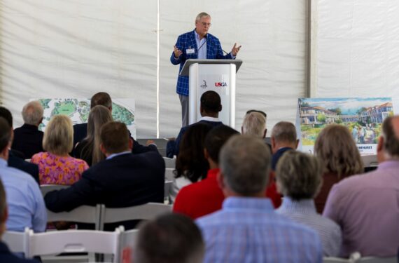 CEO of Pinehurst Resort & Country Club, Bob Dedman Jr. as seen during the USGA Golf House Pinehurst Ground Breaking in the Pinehurst, N.C. on Monday, June 6, 2022. (Copyright USGA/John Mummert)