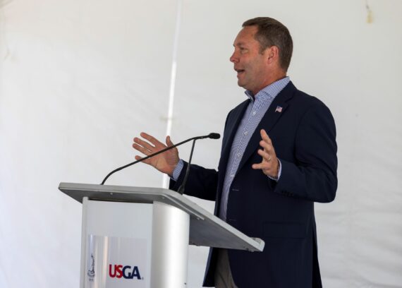 USGA CEO Mike Whan as seen during the USGA Golf House Pinehurst Ground Breaking in the Pinehurst, N.C. on Monday, June 6, 2022. (Copyright USGA/John Mummert)