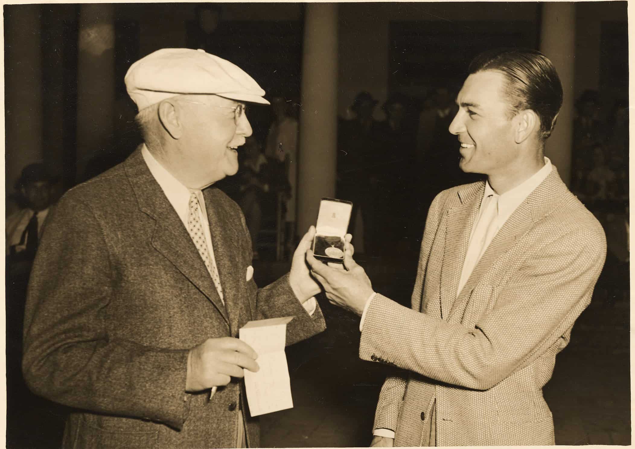 Donald Ross congratulates Ben Hogan