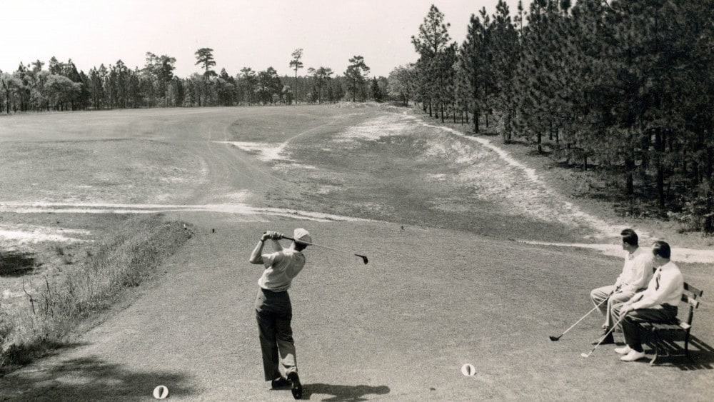 Historical shot of Pinehurst No 2 hole 7