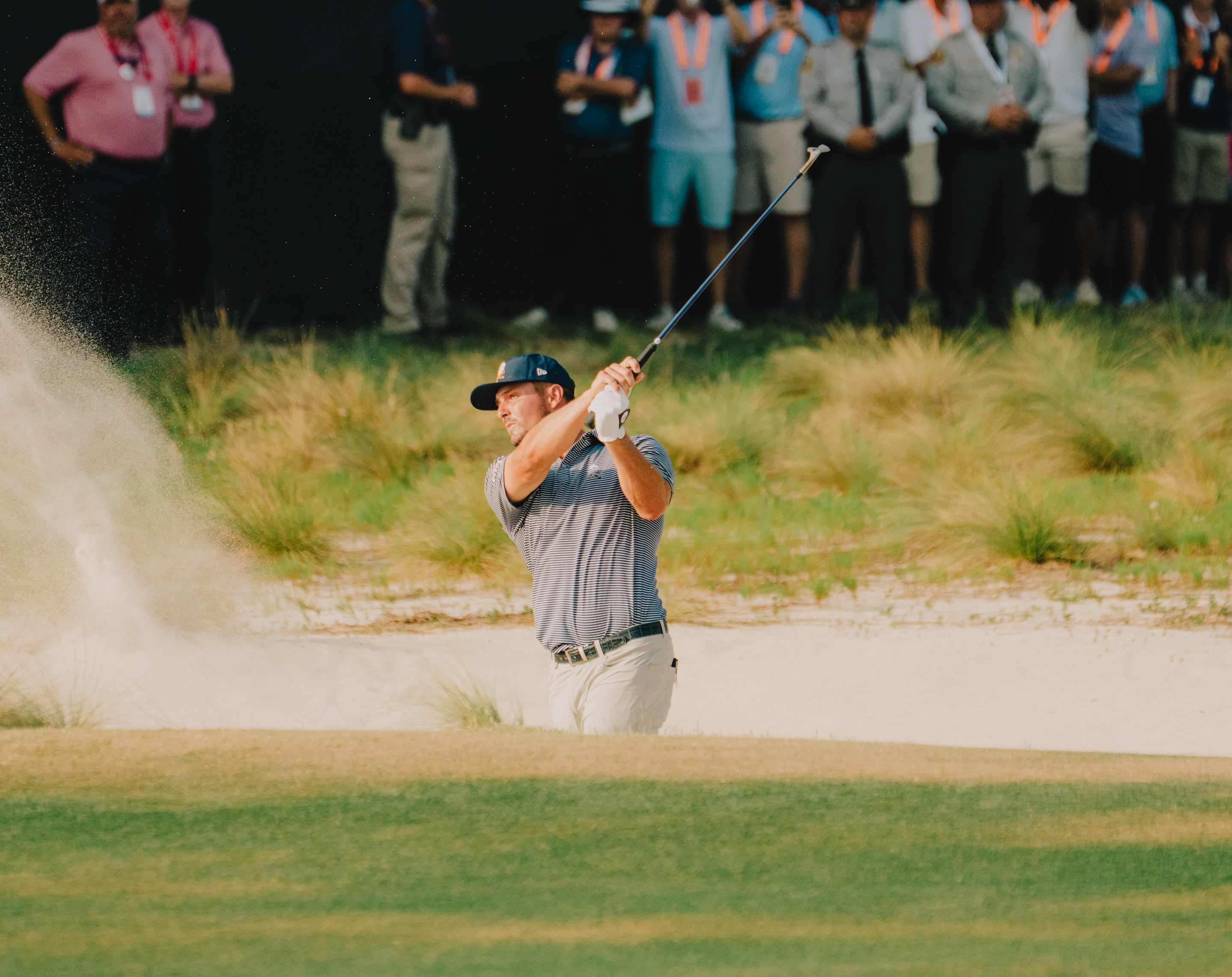 One of Bryson DeChambeau's greatest moments at Pinehurst. (Photo by Matt Gibson)