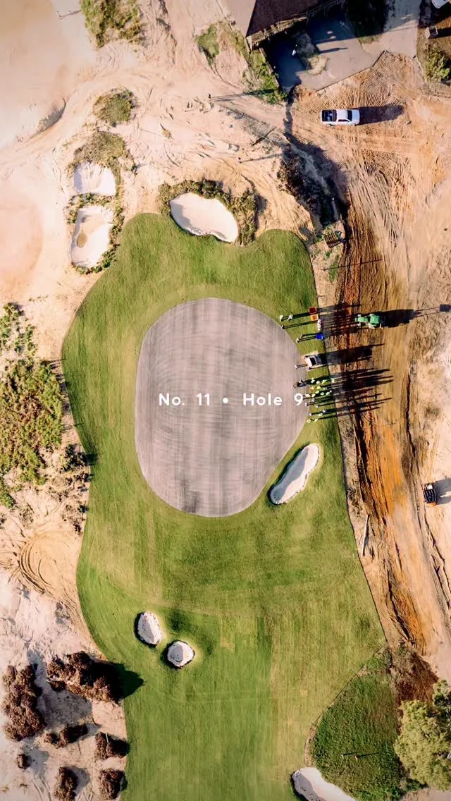 Today the team at No. 11 sprigged 12 of 18 greens • Here’s the process on the 9th hole